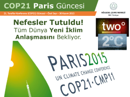 COP21 Paris Güncesi Nefesler Tutuldu!