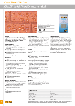 AQUALON® Renksiz Yüzey Koruyucu ve Su İtici