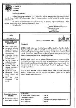 Ankara Noter Odası tarafından 15&mdash;17 Ocak 2016 tarihleri arasında