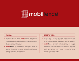 TANIM: 0 T&uuml;rkiye`de ilk defa mobilfence (taşınabilir &ccedil;it