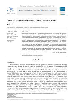 Computer Perceptions of Children in Early Childhood period
