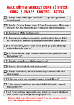 HALK EĞİTİM MERKEZİ Kuas EĞİTİCİSİ Kuas istemesi KUNTHDL