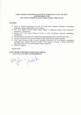2013 Genel Kurul Evrakları