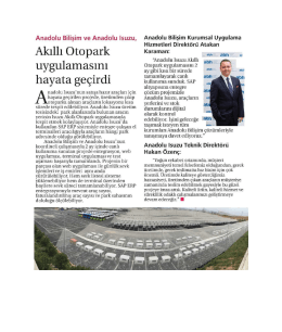 Akıllı Otopark - Anadolu Bilişim Hizmetleri