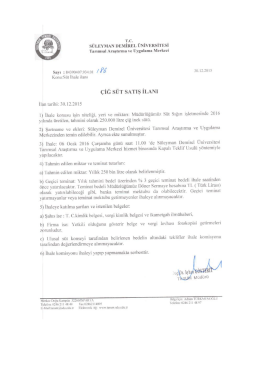 Toptan Süt Satışı İçin İhale İlanı - Tarımsal Araştırma ve Uygulama