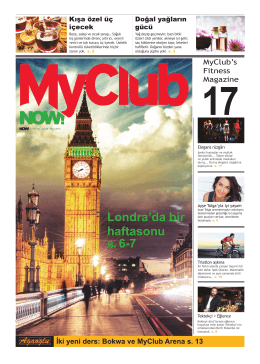 Londra`da bir haftasonu s. 6-7 - MyClub | Fitness & Life Centers