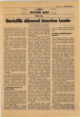 Gericilik D&ouml;nemi &Uuml;zerine