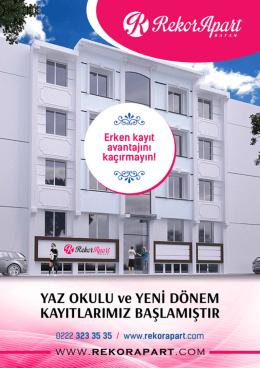 YAZ oKuLU ve YENİ DÖNEM KAYITLARIMIZ BAŞLAMIŞTIR