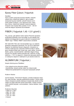 Epoxy Fiber Çubuk (Yoğunluk