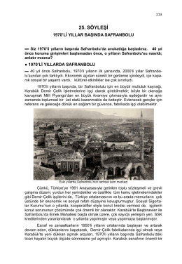 25-1970`li yıllar başında safranbolu
