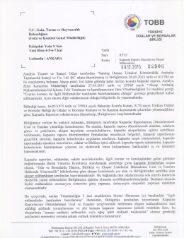 Gıda, Tarım ve Hayvancılık Bakanlığına Kapasite Raporu