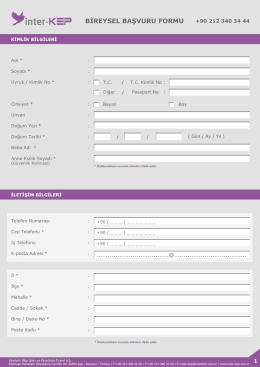 ,inter-KEF BİREYSEL BAŞVURU FORMU +90 212 344 - inter-KEP