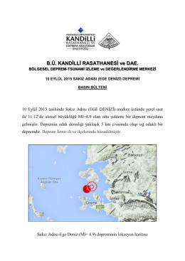 İndir  - Kandilli Rasathanesi ve Deprem Araştırma