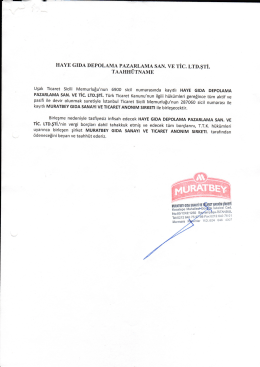 HAYE GIDA DEPOLAMA PAZARLAMA sAN. VE TİC. LTD