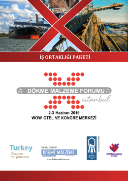 İş Ortaklığı Dosyası - Bulk Materials Forum, İstanbul