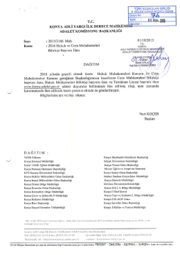 T.C. Konya Adli Yargı İlk Derece Mahkemesi