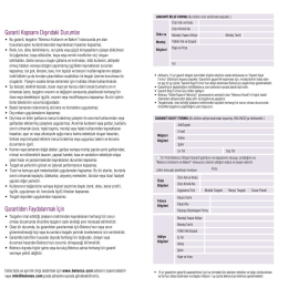 Garanti Kapsamı Dışındaki Durumlar