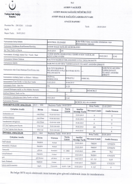the analysıs results