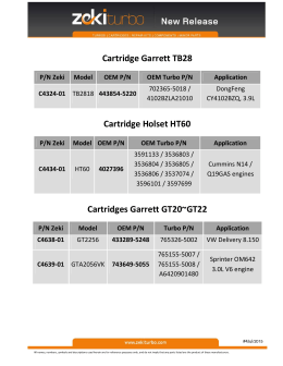 Cartridge Garrett TB28 Cartridge Holset HT60