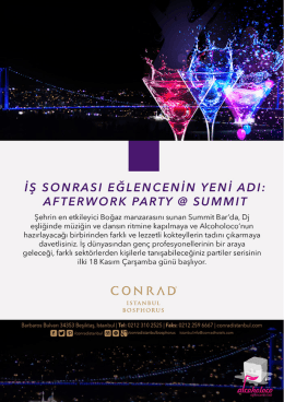 iş SONRASI EĞLENCENiN YENi ADI: AFTERWORK PARTY