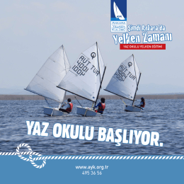 Yaz Okulu e-broş&uuml;r&uuml; - Ankara Yelken Kul&uuml;b&uuml;