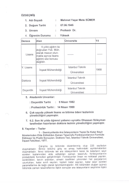 Mehmet Yaşar Mete SÜMER - İstanbul Esenyurt Üniversitesi