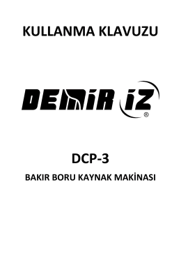 DCP-3 - Kullanma Kılavuzu