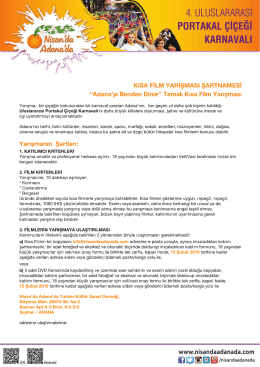 Şartname - Nisan`da Adana`da