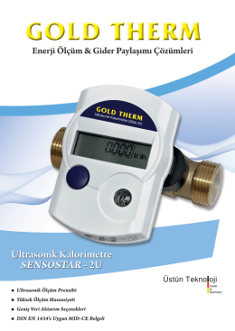 GOLD THERM Ultrasonik Kalorimetreler Broş&uuml;r&uuml;