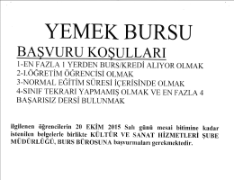 YEMEK BURSU - Ege &Uuml;niversitesi