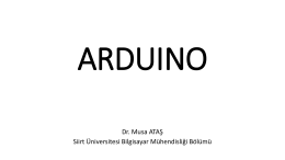 Arduino - Musa Ataş - Siirt Üniversitesi