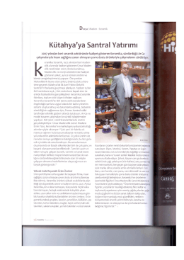 Kütahya`ya Santral Yatırımı