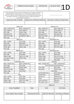 UAO Sınav Formları 2011