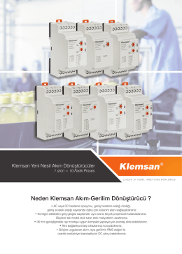 Neden Klemsan Akım-Gerilim Dönüştürücü ?