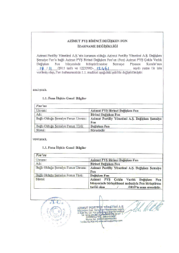 İZAHNAME DEĞİŞİKLİĞİ