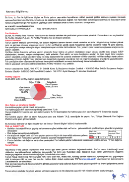 Yatırımcı Bilgi Formu
