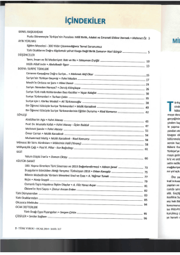 2014 &ndash; M&uuml;lk Allah`ındır, T&uuml;rk Yurdu, S. 317, ss. 13