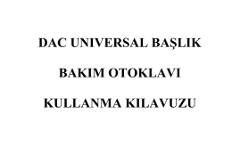 DAC UNIVERSAL BAŞLIK BAKIM OTOKLAVI