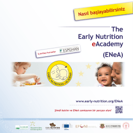 Early Nutrition eAcademy Kitapçığı