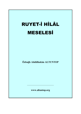Ruyet-i Hilal Meselesi