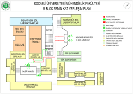 kocaeli üniversitesi mühendislik fakültesi b blok zemin kat yerleşim