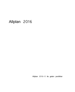 Allplan 2016 Yenilikler - Aluplan Program Sistemleri