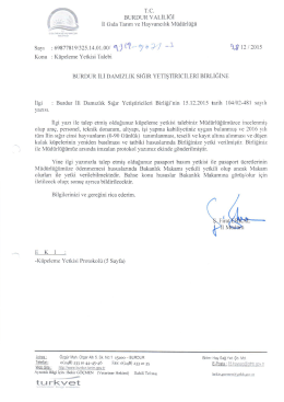 2016 Yılı Protokol