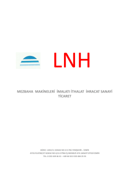Katalog - LNH Mezbaha Ekipmanları