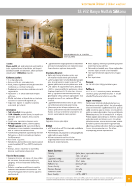 Banyo, mutlak gibi ıslak mekanlarda sızdırmazlık ve dolgu