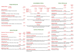 başlangıçlar - Baffetto Pizzeria