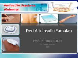Deri altı insülin yamaları