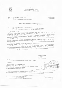 17.06.2015 Karaman İli aydınlatma Komisyon Kararı