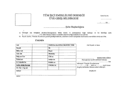 &Uuml;yelik Formunu İndir - T&uuml;m İş&ccedil;i Emeklileri Dul ve Yetimleri Derneği