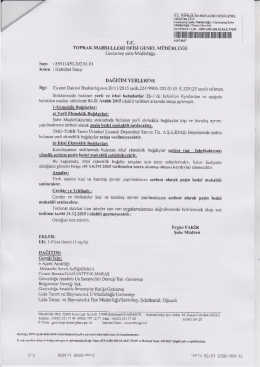 TMO Gaziantep şube Müdürlüğü yazısı ve satış fiyat listesi için
